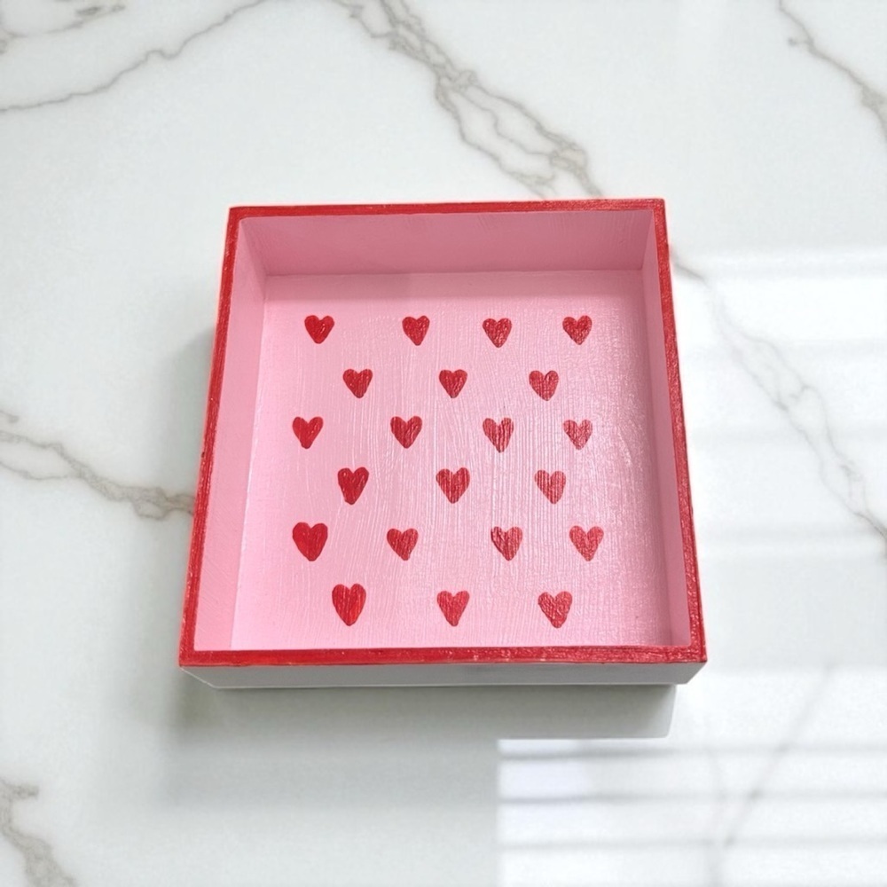 Handmade Red Hearts Trinket Dish - Picture 2 of 6